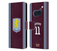 Head Case Designs Officially Licensed Aston Villa Football Club Ollie Watkins 2024/25 Crest Player Kit Leather Book Wallet Case Cover Compatible With Nothing Phone (2a)