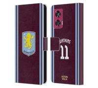 Head Case Designs Officially Licensed Aston Villa Football Club Ollie Watkins 2024/25 Crest Player Kit Leather Book Wallet Case Cover Compatible With Motorola Edge 50 Fusion