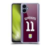 Head Case Designs Officially Licensed Aston Villa Football Club Ollie Watkins 2024/25 Crest Player Kit Gel Case [Military Grade Protection] Compatible With Samsung Galaxy A06 4G
