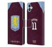 Head Case Designs Officially Licensed Aston Villa Football Club Ollie Watkins 2025/26 Players Home Kit Leather Wallet Case Compatible With Samsung Galaxy M04 5G / A04e