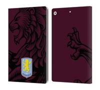Head Case Designs Officially Licensed Aston Villa Football Club Oversized 2024 Crest Designs Leather Book Wallet Case Cover Compatible With Apple iPad 10.2 2019/2020/2021