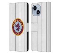 Head Case Designs Officially Licensed Aston Villa Football Club Retro 1982 2024 Crest Designs Leather Book Wallet Case Cover Compatible With Apple iPhone 14 Plus