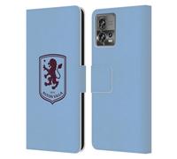 Head Case Designs Officially Licensed Aston Villa Football Club Villa Blue 2024 Crest Designs Leather Book Wallet Case Cover Compatible With Motorola Moto Edge 30 Fusion