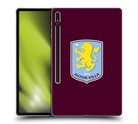 Head Case Designs Officially Licensed Aston Villa Football Club Villa Claret 2024 Crest Designs Gel Case [Military Grade Protection] Compatible With Samsung Galaxy Tab S8 Plus