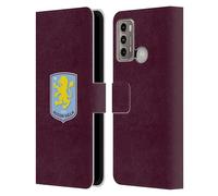 Head Case Designs Officially Licensed Aston Villa Football Club Villa Claret 2024 Crest Designs Leather Book Wallet Case Cover Compatible With Moto G60 / Moto G40 Fusion