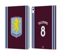 Head Case Designs Officially Licensed Aston Villa Football Club Youri Tielemans 2024/25 Crest Player Kit Leather Book Wallet Case Cover Compatible With Apple iPad Air 13 2024