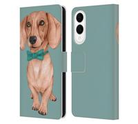 Head Case Designs Officially Licensed Barruf Dachshund, The Wiener Dogs Leather Wallet Case Compatible With Samsung Galaxy S25 Edge
