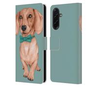 Head Case Designs Officially Licensed Barruf Dachshund, The Wiener Dogs Leather Wallet Case Compatible With Samsung Galaxy A36 5G
