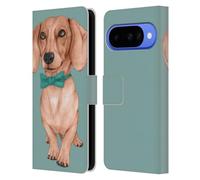 Head Case Designs Officially Licensed Barruf Dachshund, The Wiener Dogs Leather Wallet Case Compatible With Google Pixel 10