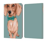 Head Case Designs Officially Licensed Barruf Dachshund, The Wiener Dogs Leather Wallet Case Compatible With Kindle Paperwhite 1/2 / 3