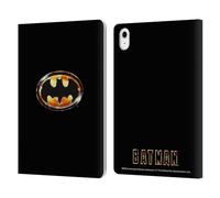 Head Case Designs Officially Licensed Batman (1989) Logo Key Art Leather Wallet Case Compatible With Apple iPad Air 11 2020/2022/2024/2025