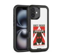 Head Case Designs Officially Licensed Batman Arkham City Hugo Strange Obey Order Graphics Ultra-Armoured Shockproof Case [Military Grade Protection] Compatible With Apple iPhone 16