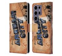Head Case Designs Officially Licensed Batman Arkham City Postcard Graphics Leather Wallet Case Compatible with Samsung Galaxy S25 Ultra