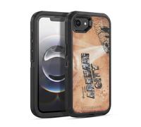 Head Case Designs Officially Licensed Batman Arkham City Postcard Graphics Ultra-Armoured Shockproof Case [Military Grade Protection] Compatible With Apple iPhone 16e / iPhone 17e