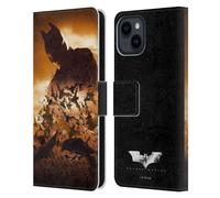 Head Case Designs Officially Licensed Batman Begins Poster Graphics Leather Wallet Case Compatible With Apple iPhone 15