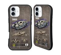 Head Case Designs Officially Licensed Batman DC Comics 2005 Dark Knight Trilogy Batmobile History Hybrid Case Compatible With Apple iPhone 16 Plus