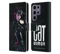 Head Case Designs Officially Licensed Batman DC Comics #46 Comic Book Cover Catwoman Leather Wallet Case Compatible with Samsung Galaxy S25 Ultra
