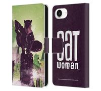 Head Case Designs Officially Licensed Batman DC Comics A Celebration of 75 Years Catwoman Leather Wallet Case Compatible With Apple iPhone 16e