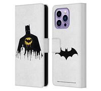Head Case Designs Officially Licensed Batman DC Comics Alter Ego Cityscape 2 Duality Leather Wallet Case Compatible With Apple iPhone 14 Pro Max