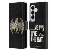 Head Case Designs Officially Licensed Batman DC Comics Bat Signal Collage 80th Anniversary Leather Wallet Case Compatible With Samsung Galaxy S26
