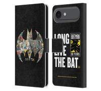 Head Case Designs Officially Licensed Batman DC Comics Bat Signal Collage 80th Anniversary Leather Wallet Case Compatible With Apple iPhone 17 Air