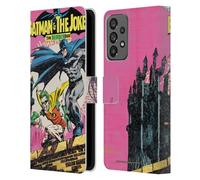 Head Case Designs Officially Licensed Batman DC Comics Batman And Joker 90th Anniversary Comic Books Leather Wallet Case Compatible With Samsung Galaxy A73 5G (2022)