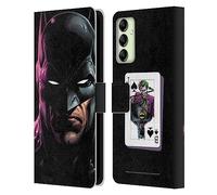 Head Case Designs Officially Licensed Batman DC Comics Batman Three Jokers Leather Wallet Case Compatible With Samsung Galaxy A14 5G