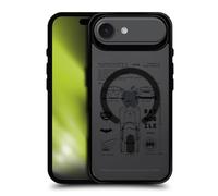 Head Case Designs Officially Licensed Batman DC Comics Batmobile Logos and Comics Black Shockproof Bumper Case [Military Grade] Compatible with Apple iPhone 17 Air and Compatible with MagSafe