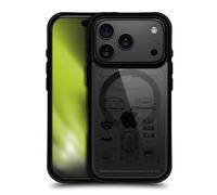 Head Case Designs Officially Licensed Batman DC Comics Batmobile Logos and Comics Black Shockproof Bumper Case [Military Grade] Compatible with Apple iPhone 17 Pro and Compatible with MagSafe