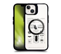 Head Case Designs Officially Licensed Batman DC Comics Batmobile Logos and Comics Black Shockproof Bumper Case [Military Grade Protection] Compatible with iPhone 14 Plus and Compatible with MagSafe