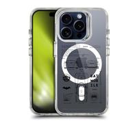 Head Case Designs Officially Licensed Batman DC Comics Batmobile Logos and Comics Shockproof Bumper Case [Military Grade Protection] Compatible with Apple iPhone 15 Pro and Compatible with MagSafe