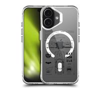 Head Case Designs Officially Licensed Batman DC Comics Batmobile Logos and Comics Shockproof Bumper Case [Military Grade Protection] Compatible with Apple iPhone 17 and Compatible with MagSafe