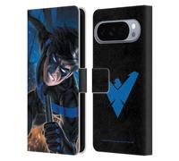 Head Case Designs Officially Licensed Batman DC Comics Blue Logo Suit #60 2019 Nightwing Leather Wallet Case Compatible With Google Pixel 10 Pro XL