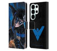 Head Case Designs Officially Licensed Batman DC Comics Blue Logo Suit #60 2019 Nightwing Leather Wallet Case Compatible With Samsung Galaxy S26 Ultra