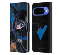 Head Case Designs Officially Licensed Batman DC Comics Blue Logo Suit #60 2019 Nightwing Leather Wallet Case Compatible With Google Pixel 10
