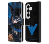 Head Case Designs Officially Licensed Batman DC Comics Blue Logo Suit #60 2019 Nightwing Leather Wallet Case Compatible With Samsung Galaxy S26