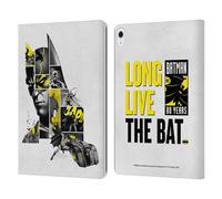 Head Case Designs Officially Licensed Batman DC Comics Collage 80th Anniversary Leather Wallet Case Compatible With Apple iPad Air 13 2024/2025