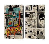 Head Case Designs Officially Licensed Batman DC Comics Collage Bat-Manga! Leather Wallet Case Compatible With Apple iPad Pro 12.9 2020/2021/2022