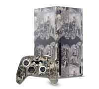 Head Case Designs Officially Licensed Batman DC Comics Collage Distressed Logos And Comic Book Game Console Wrap and Game Controller Skin Bundle Compatible With Xbox Series X