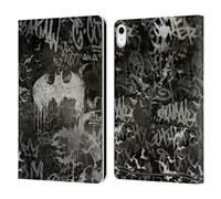 Head Case Designs Officially Licensed Batman DC Comics Graffiti Logo Vintage Fashion Leather Wallet Case Compatible With Apple iPad 10.9 (2022/2025)