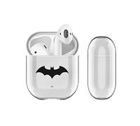 Head Case Designs Officially Licensed Batman DC Comics Hush Logos Clear Hard Crystal Cover Compatible With Apple AirPods 1 1st Gen / 2 2nd Gen Charging Case