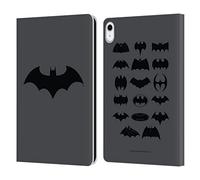 Head Case Designs Officially Licensed Batman DC Comics Hush Logos Leather Wallet Case Compatible With Apple iPad 10.9 (2022/2025)