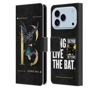 Head Case Designs Officially Licensed Batman DC Comics Joker Rivalry 80th Anniversary Leather Wallet Case Compatible With Apple iPhone 17 Pro