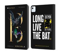 Head Case Designs Officially Licensed Batman DC Comics Joker Rivalry 80th Anniversary Leather Wallet Case Compatible With Apple iPad Air 11 2020/2022/2024/2025