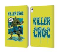 Head Case Designs Officially Licensed Batman DC Comics Killer Croc Villains Breakout Leather Wallet Case Compatible With Apple iPad Air 13 2024/2025