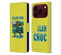 Head Case Designs Officially Licensed Batman DC Comics Killer Croc Villains Breakout Leather Wallet Case Compatible With Apple iPhone 18 Pro