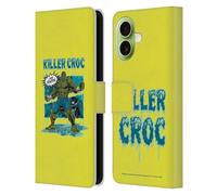 Head Case Designs Officially Licensed Batman DC Comics Killer Croc Villains Breakout Leather Wallet Case Compatible With Apple iPhone 17