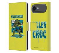 Head Case Designs Officially Licensed Batman DC Comics Killer Croc Villains Breakout Leather Wallet Case Compatible With Apple iPhone 17 Air