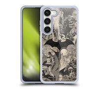 Head Case Designs Officially Licensed Batman DC Comics Logo Collage Distressed Hush Gel Case [Military Grade Protection] Compatible with Samsung Galaxy S23 5G and Compatible with MagSafe