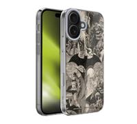 Head Case Designs Officially Licensed Batman DC Comics Logo Collage Distressed Hush Gel Case [Military Grade Protection] Compatible with Apple iPhone 17 and Compatible with MagSafe